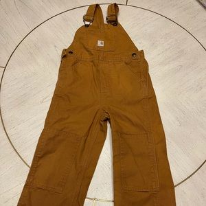 Toddler boys Carhartt overalls khaki